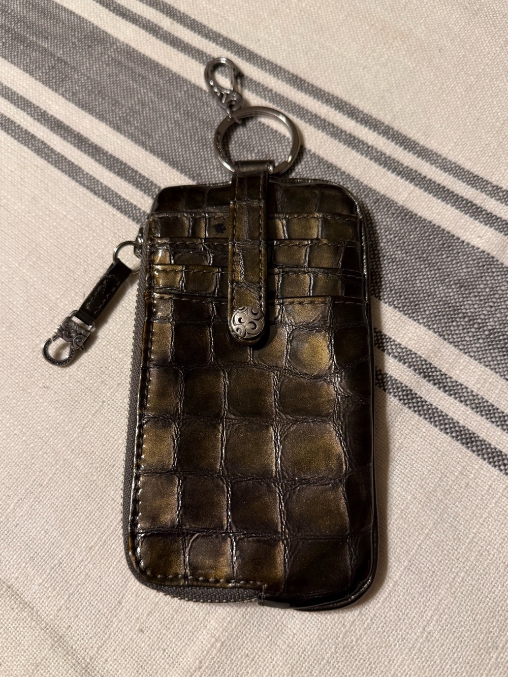 Brighton embossed croc wallet